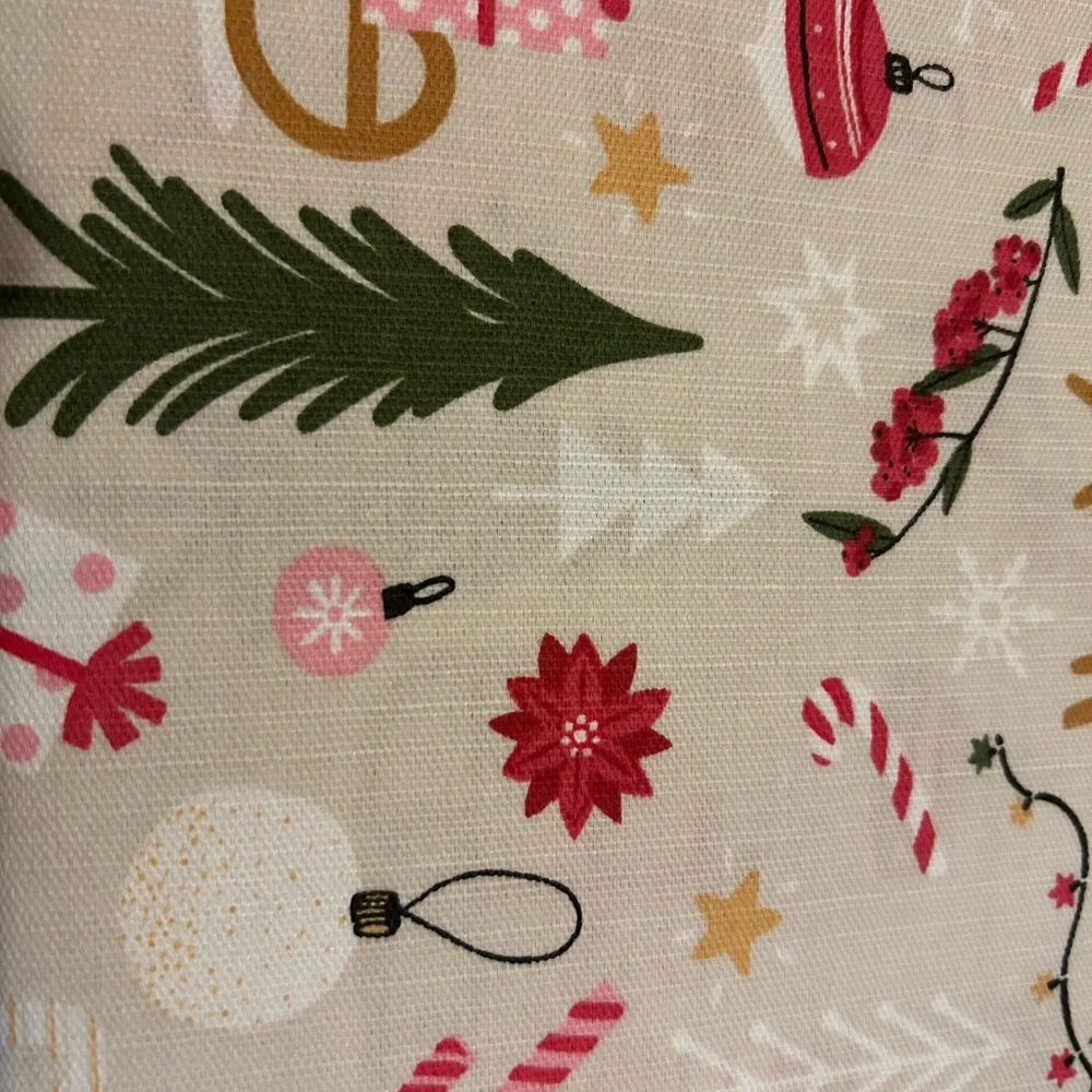 Festive Holiday Shower Curtain - Red, Green, White New with Tags